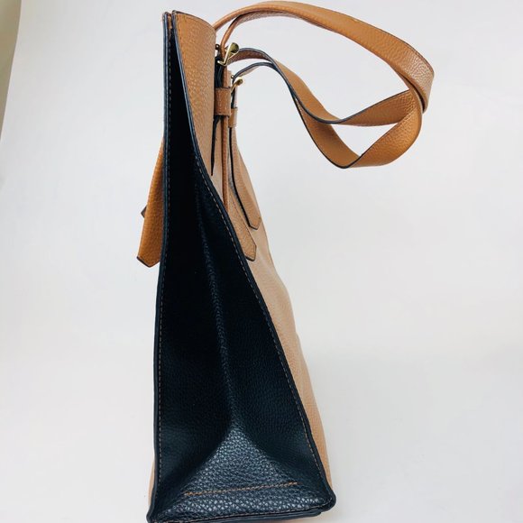 REED Tote Leather Cognac Brown Color Medium/Large - Picture 2 of 8